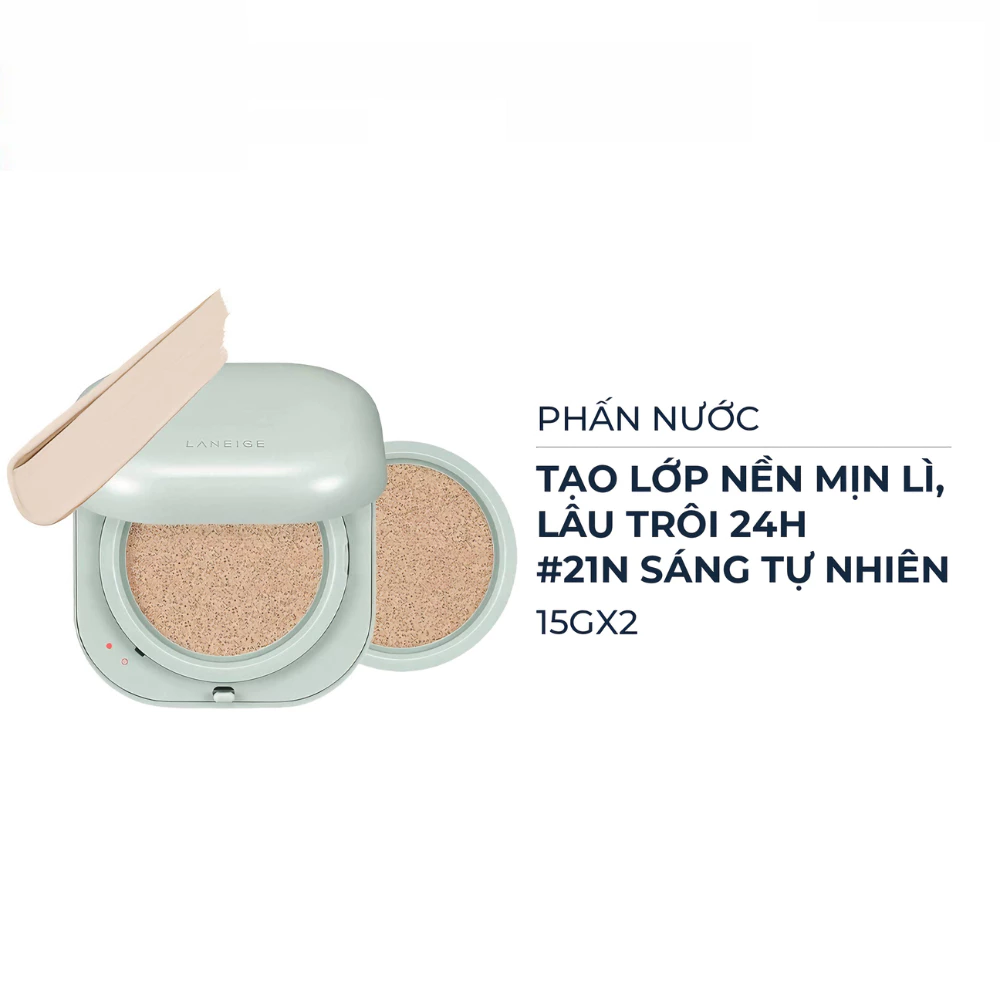 Phấn nước Laneige cho lớp nền mịn lì 24H #21N/23N 15g