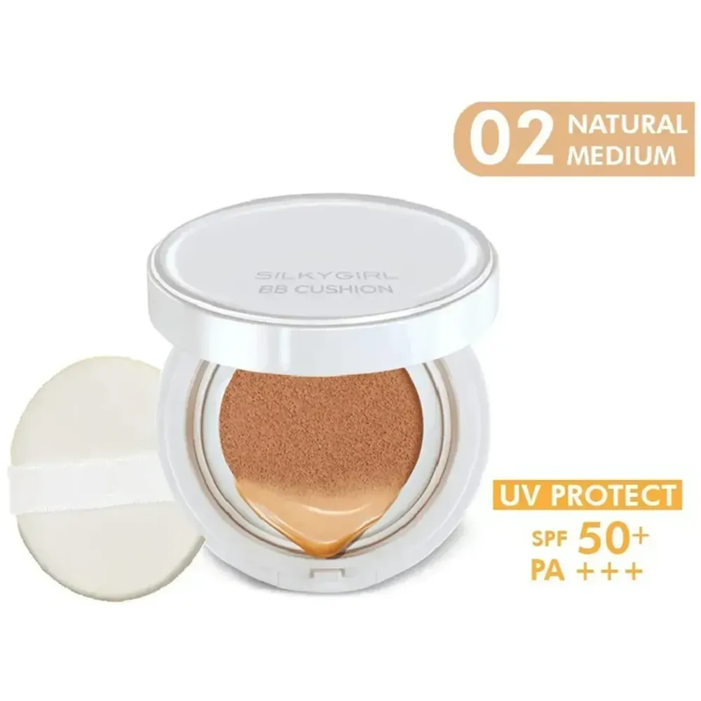 Phấn nước Silkygirl tông tự nhiên 01 natural medium 15g