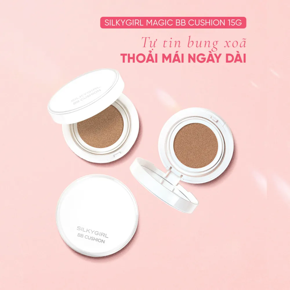 Phấn nước Silkygirl tông tự nhiên 01 natural medium 15g