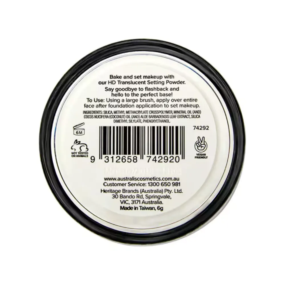 Phấn phủ Australis HD dạng bột 6g