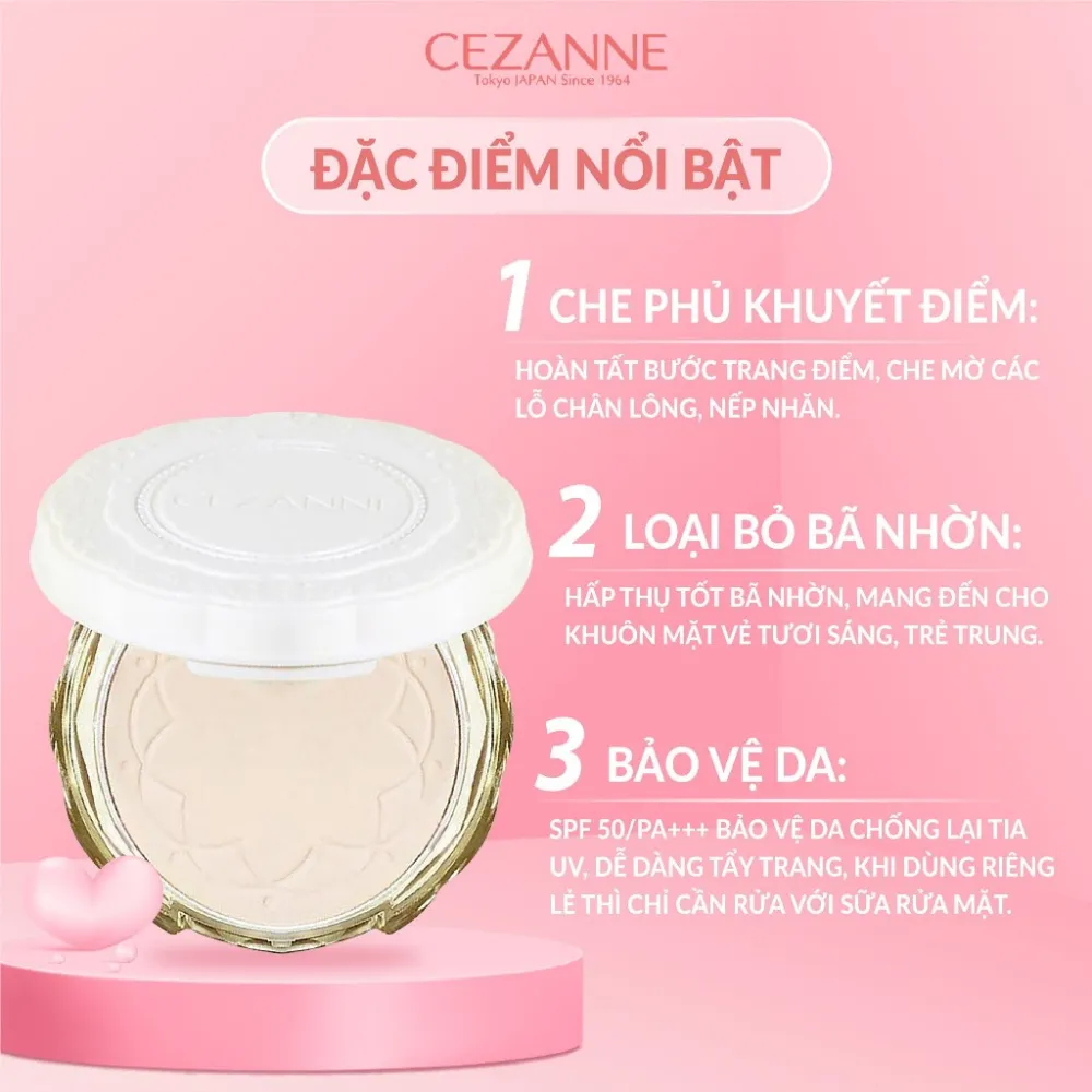 Phấn phủ Cezanne UV silk SPF28 PA++++ 10g