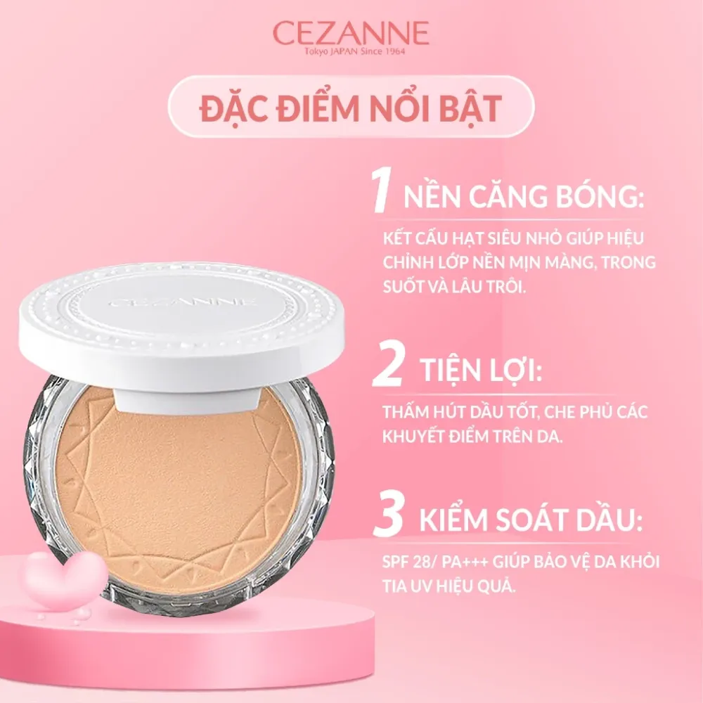 Phấn phủ Cezanner UV clear SPF28 PA++++ 10g