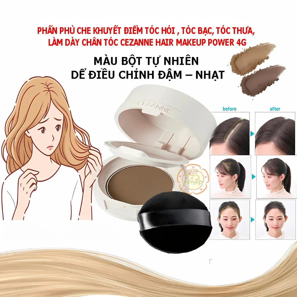 Phấn phủ che khuyết điểm cho tóc Cezanne 4g