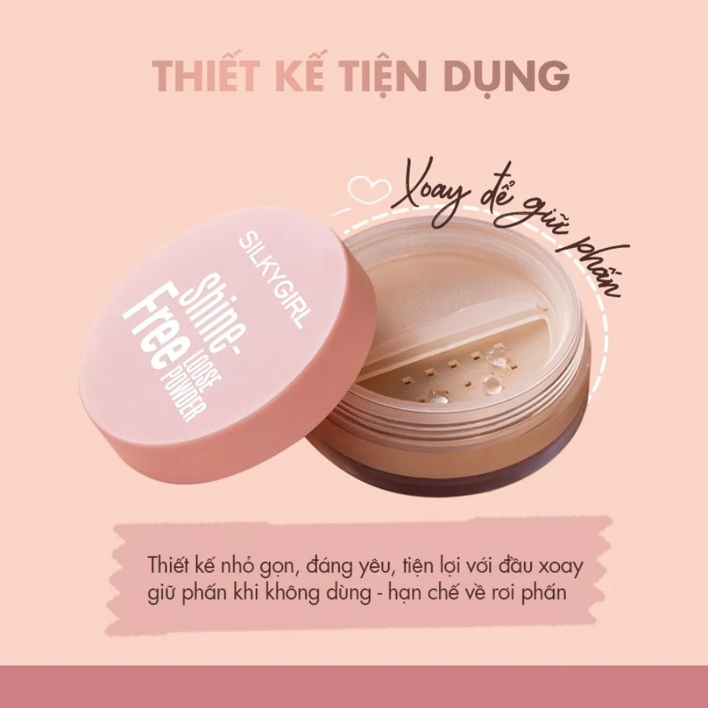 Phấn phủ dạng bột Silkygirl Shine Free 10g