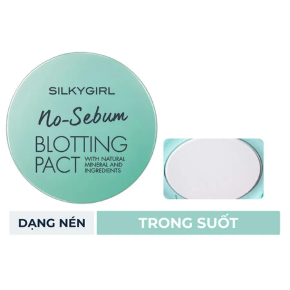 Phấn phủ Silkygirl khoáng kiềm dầu dạng nén không màu 7g