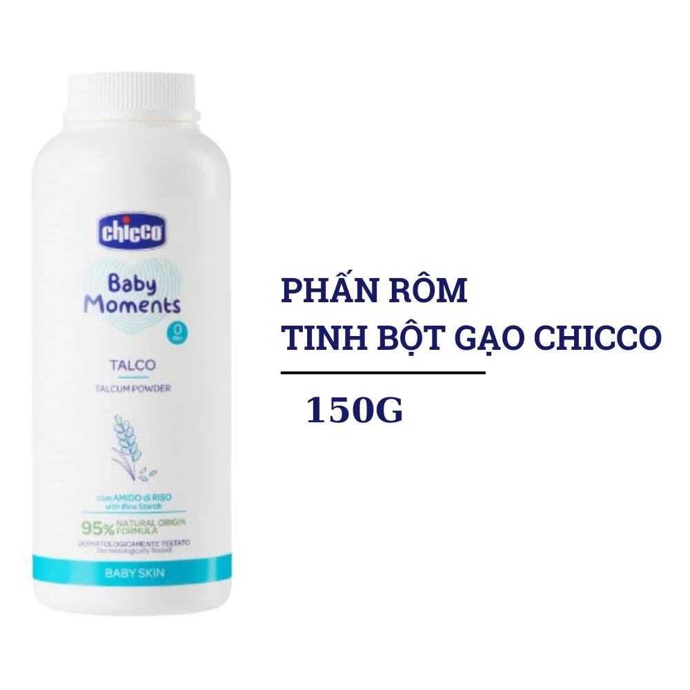 Phấn rôm tinh bột gạo Chicco 150g