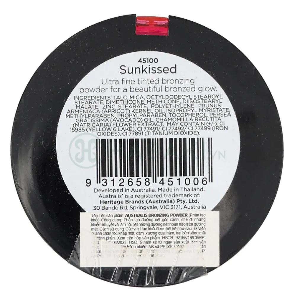 Phấn tạo khối Australis màu sunkissed 9g