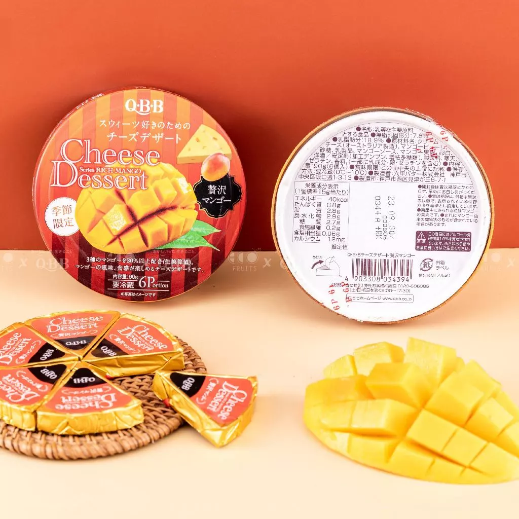 Phô mai Nhật QBB nhiều vị 90g cho bé từ 6 tháng tuổi