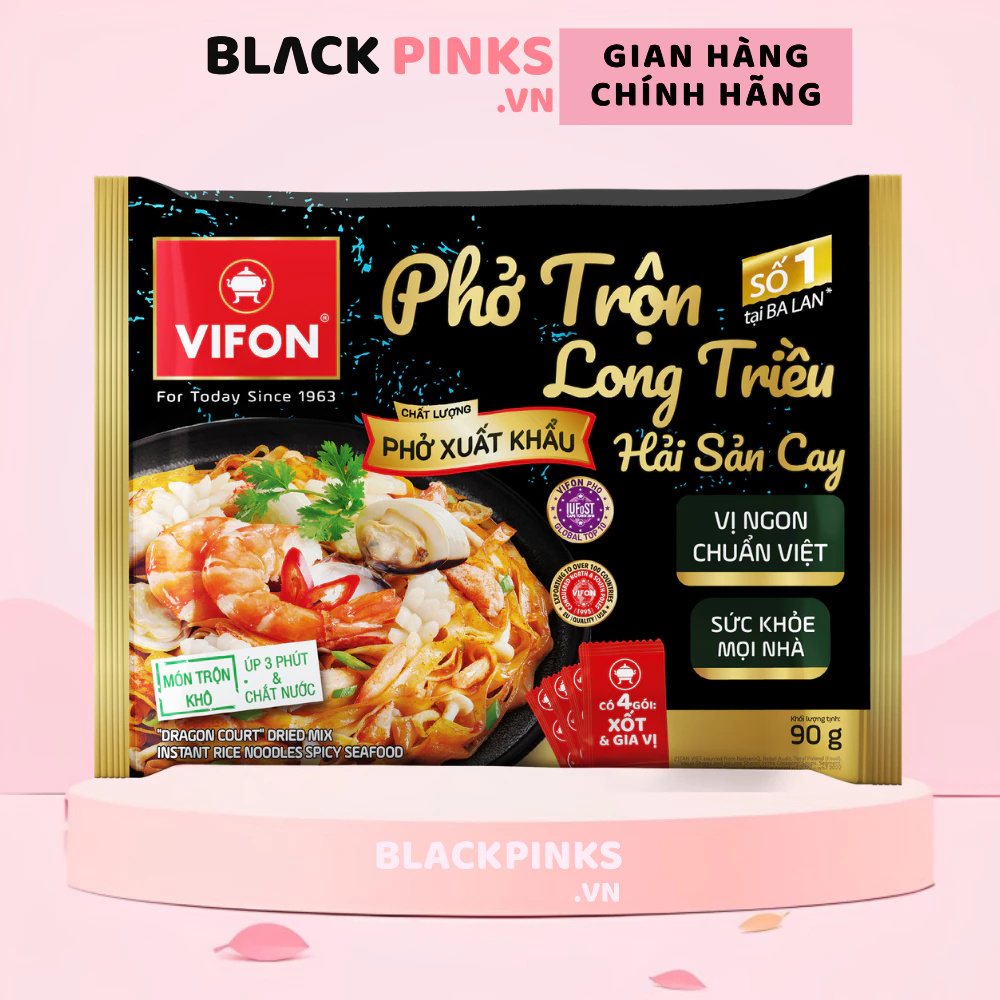 Phở trộn Long Triều Vifon vị bò tái lăn/hải sản cay gói 90g