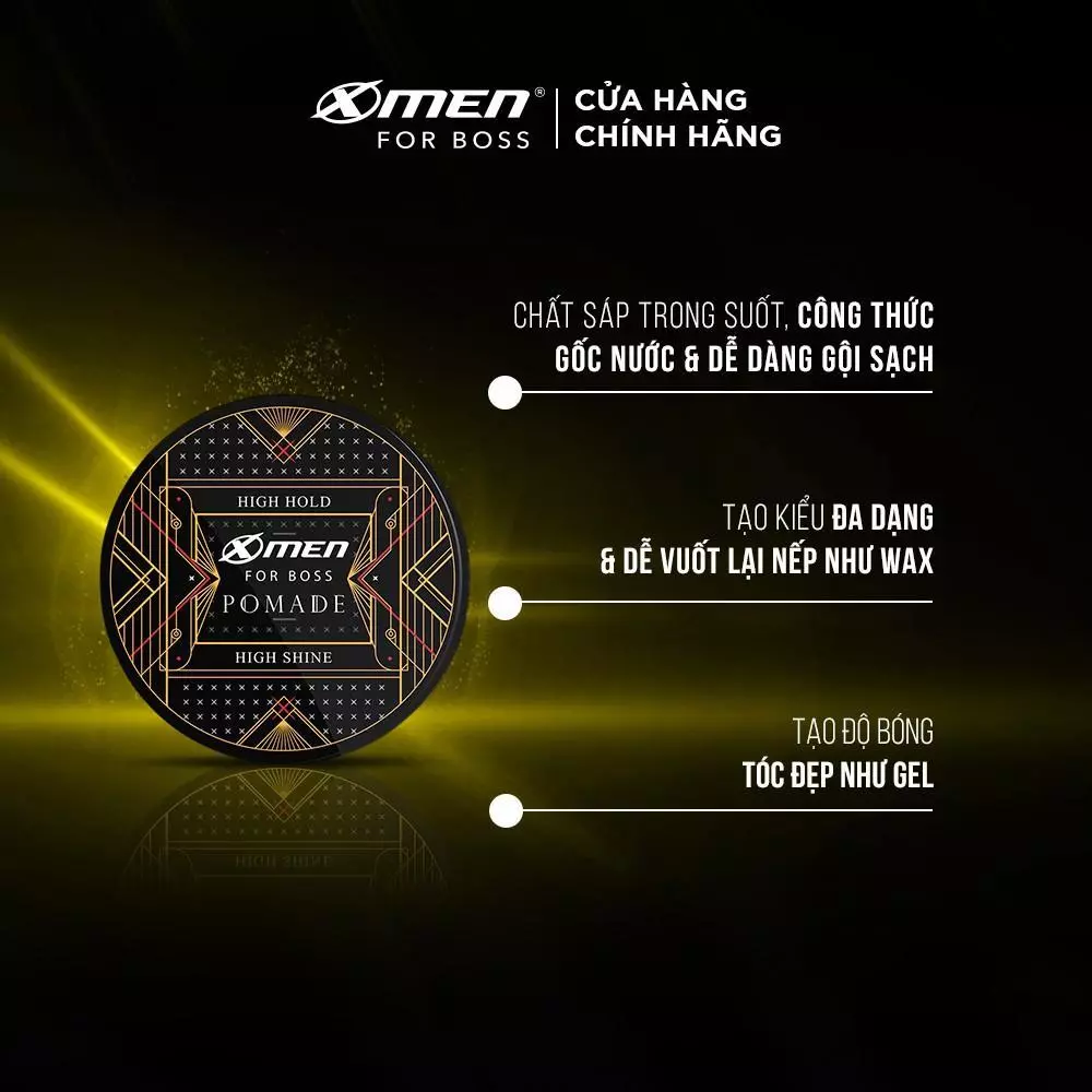 Pomade tạo kiểu tóc X-Men For Boss High Hold dày bồng 60g