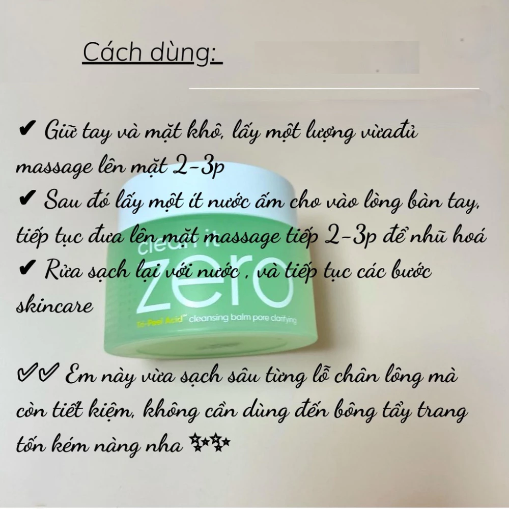 Sáp tẩy trang Banila Co Original cho mọi loại da/Nourishing cho da khô/Clarifying cho da dầu, mụn 100ml