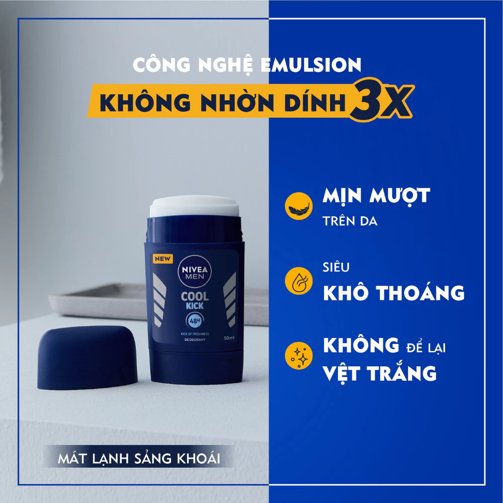 Sáp khử mùi Nivea Men cho nam mát lạnh 50ml