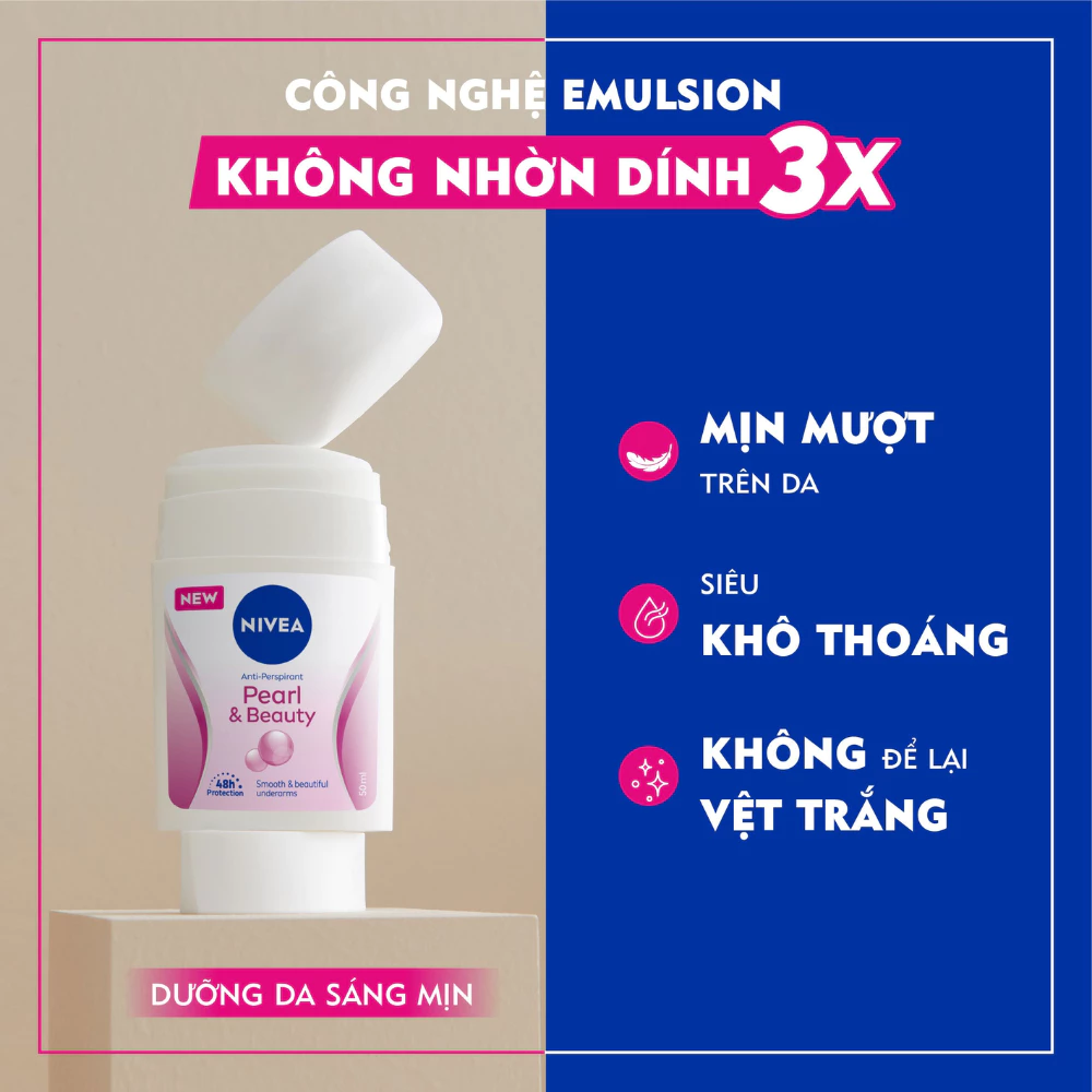 Sáp khử mùi Nivea ngọc trai đẹp quyến rũ 50ml