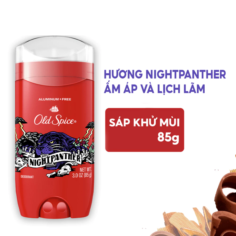 Sáp khử mùi Old Spice hương Wilderness sức hút hoang dã/NightPanther ấm áp và lịch lãm/Oasis ốc đảo thanh mát 85g