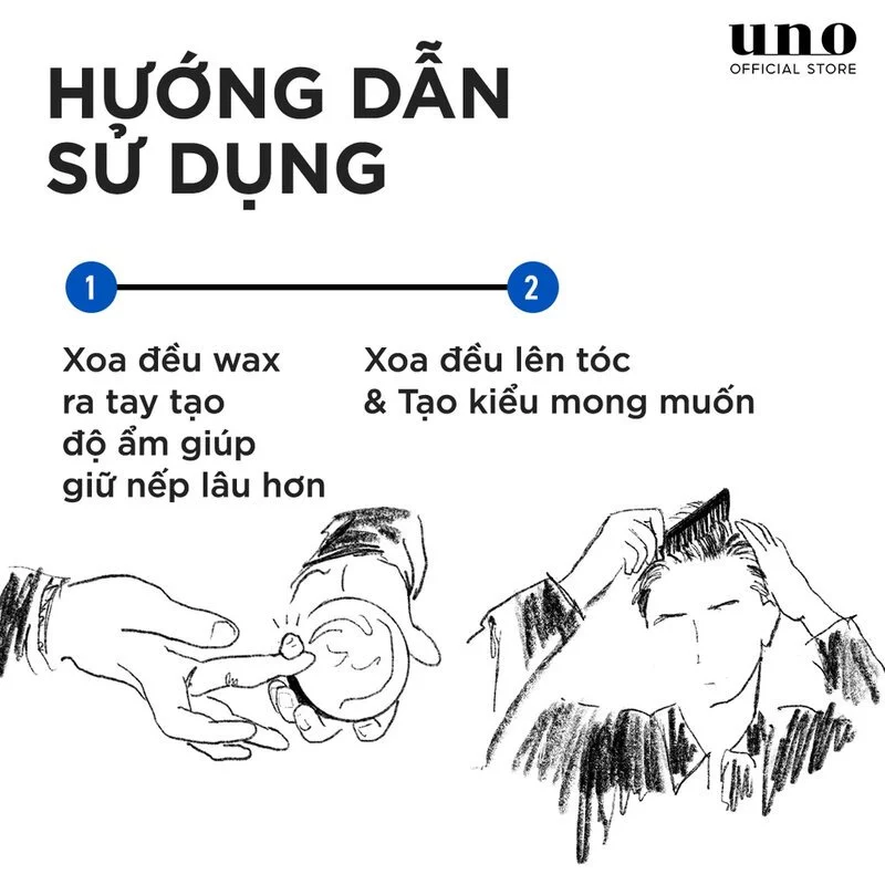 Sáp vuốt tóc tạo kiểu UNO Hybrid Hard/ Matte Effector 80g