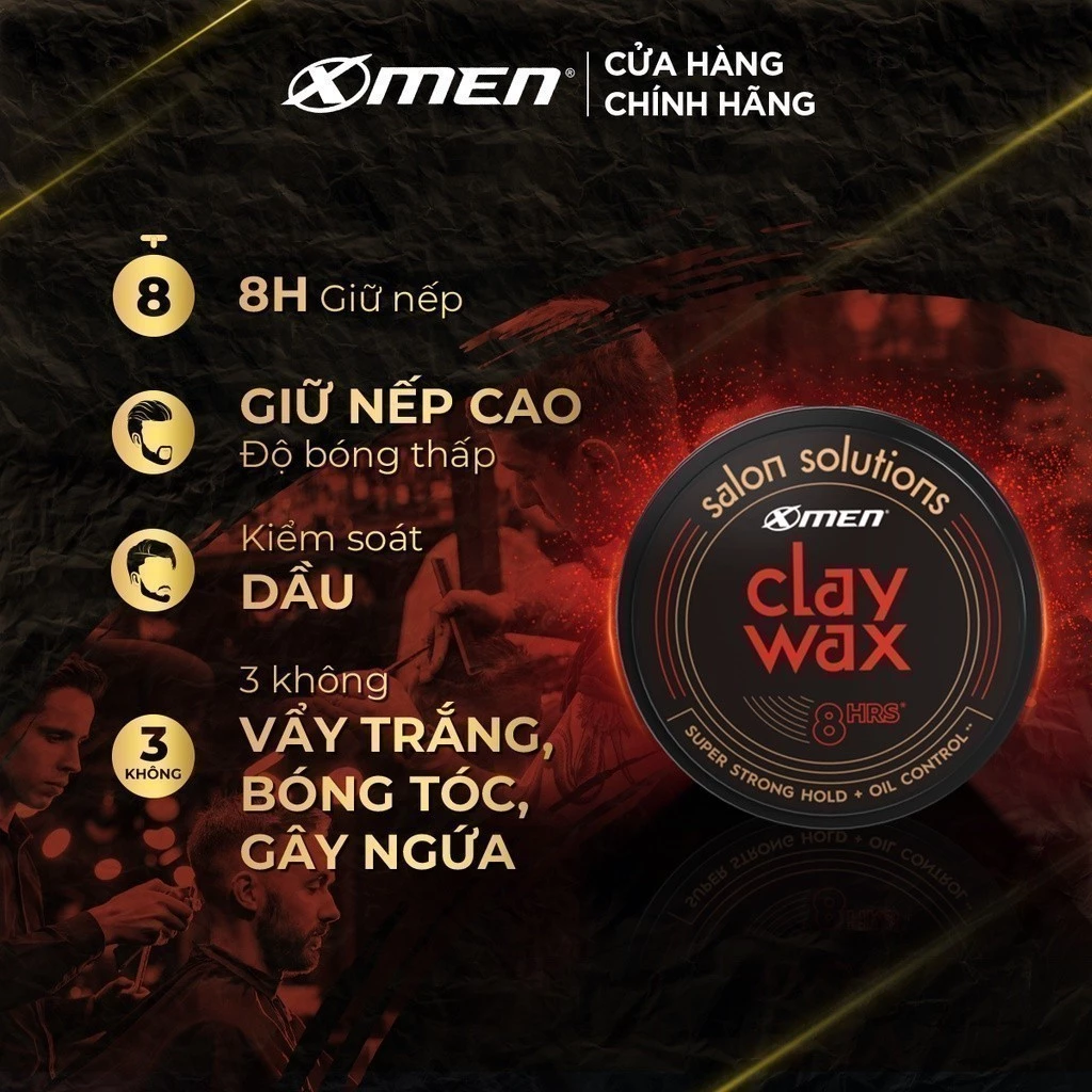 Sáp vuốt tóc X-Men Salon Solution Matte Pomade/ Hard Wax/ Clay Wax 70g