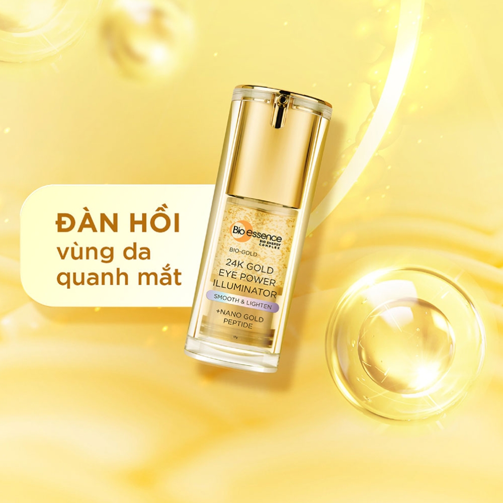 Serum Bio-essence ngừa lão hoá vùng da mắt từ vàng 24K 17g
