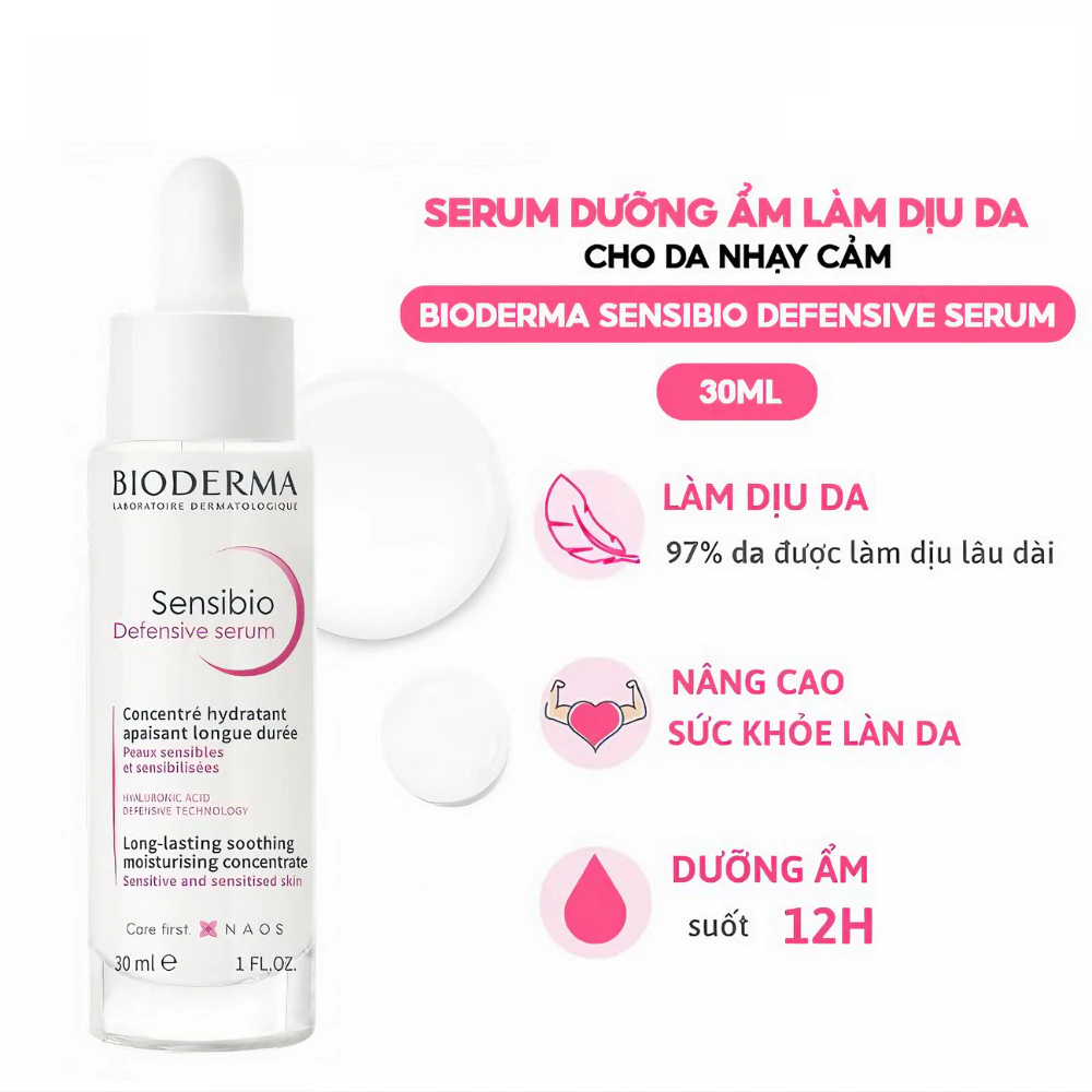 Serum Bioderma dưỡng ẩm và làm dịu dành cho da nhạy cảm 30ml
