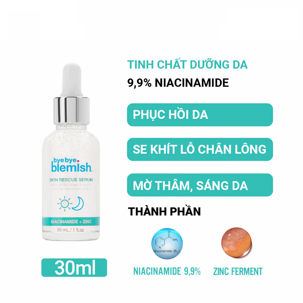 Serum Bye Bye Blemish phục hồi da, se khít lỗ chân lông 30ml