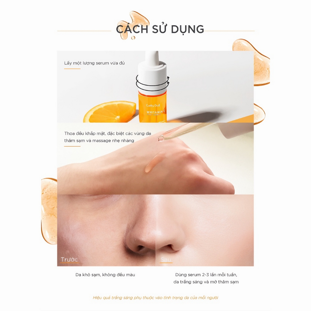 Serum Cathy Doll Vitamin C dưỡng sáng, mờ thâm 30ml