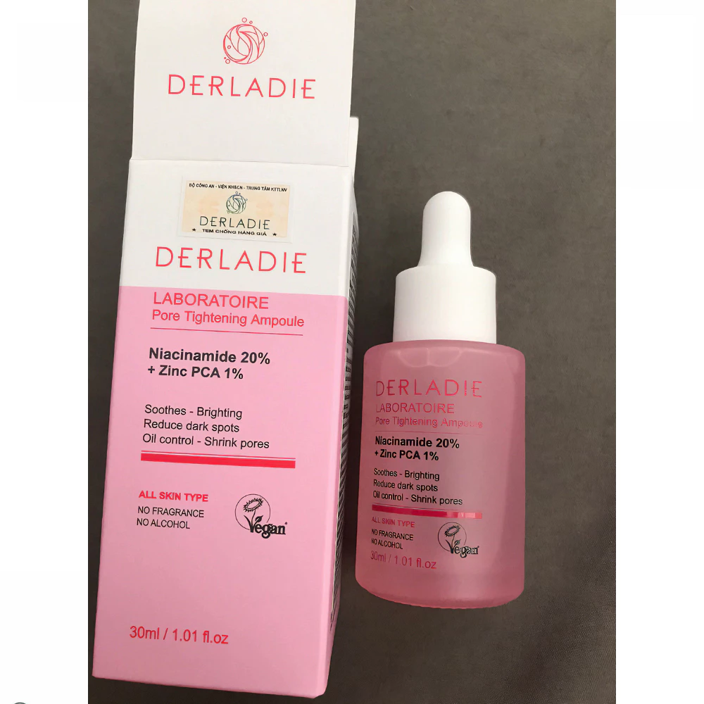 Serum Derladie Niacinamide 20% giảm mụn, mờ thâm đỏ 30ml