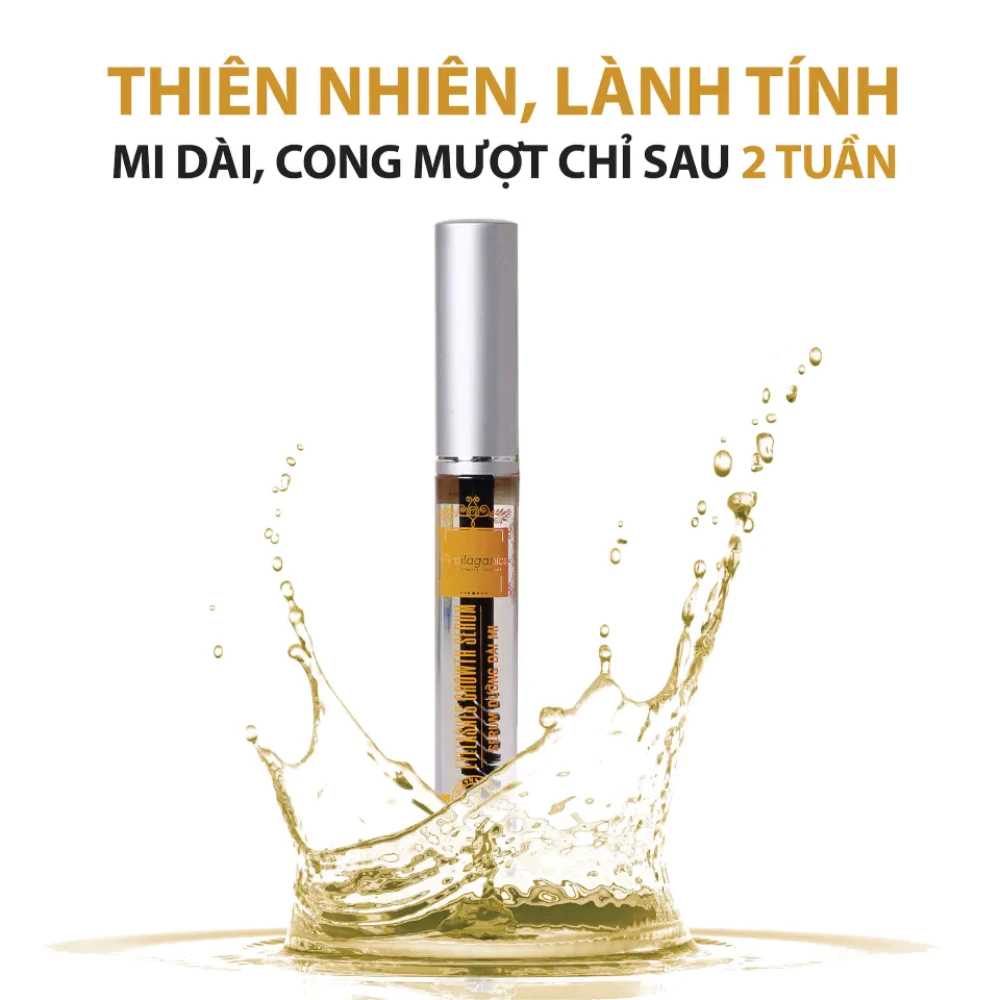 Serum dưỡng dài mi Milaganics dầu dừa, Argan & Olive 5ml