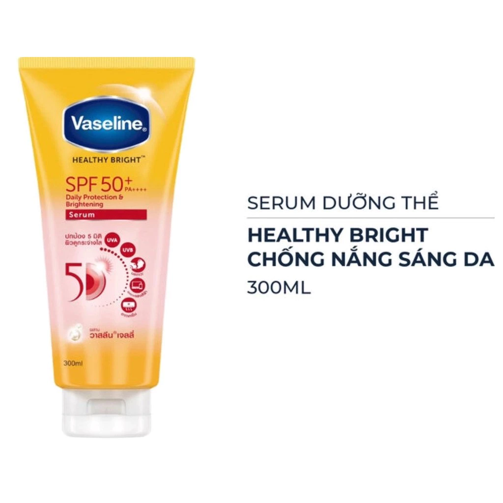 Serum dưỡng thể Vaseline chống nắng sáng da 300ml