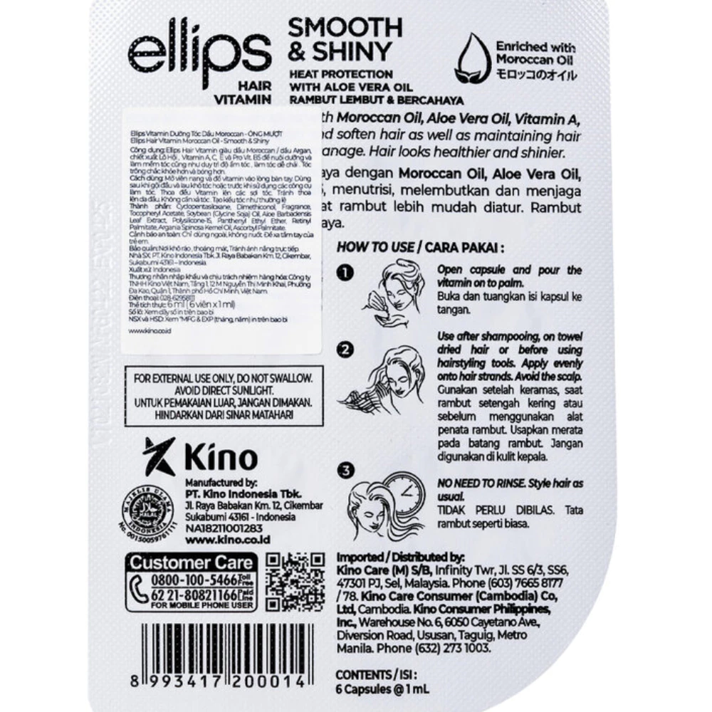 Serum dưỡng tóc Ellips Vitamin vỉ 6 viên