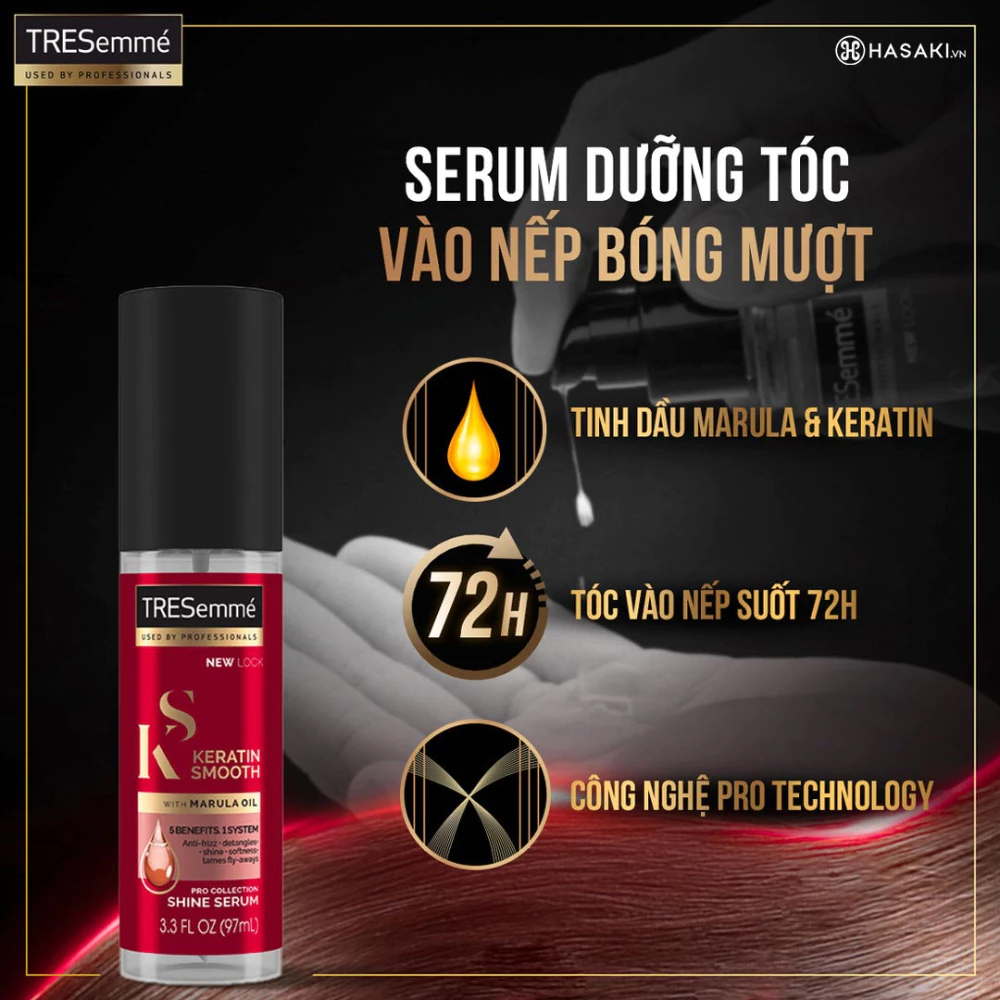 Serum dưỡng tóc TRESemmé vào nếp bóng mượt 97ml