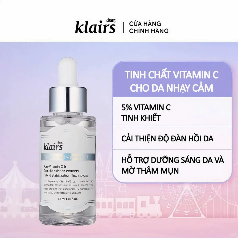 Serum Klairs vitamin C cho da nhạy cảm 35ml.