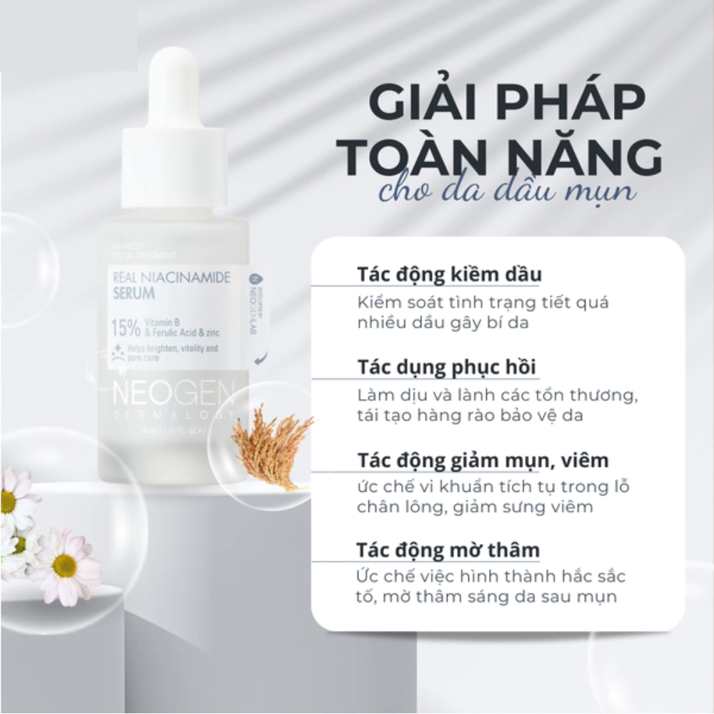Serum Neogen Dermalogy kiềm dầu, giảm mụn 30ml