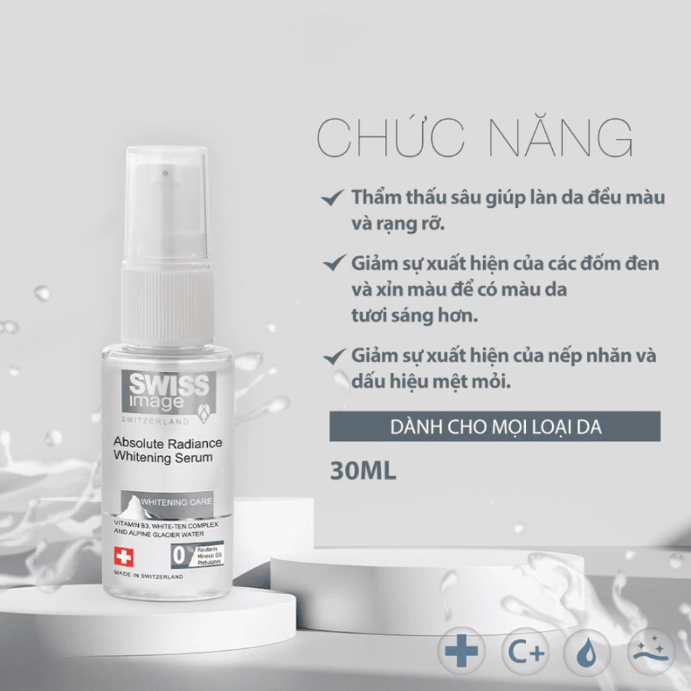 Serum Swiss Image dưỡng sáng da, giảm xỉn màu 30ml