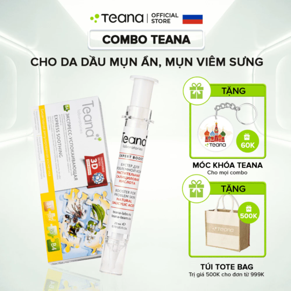 Serum Teana giảm & ngừa mụn ẩn, mụn viêm 2ml x 10 ống