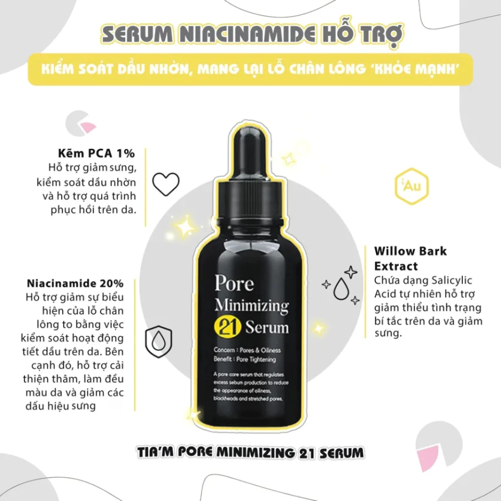 Serum Tia’m thu nhỏ lỗ chân lông, giảm dầu nhờn 40ml