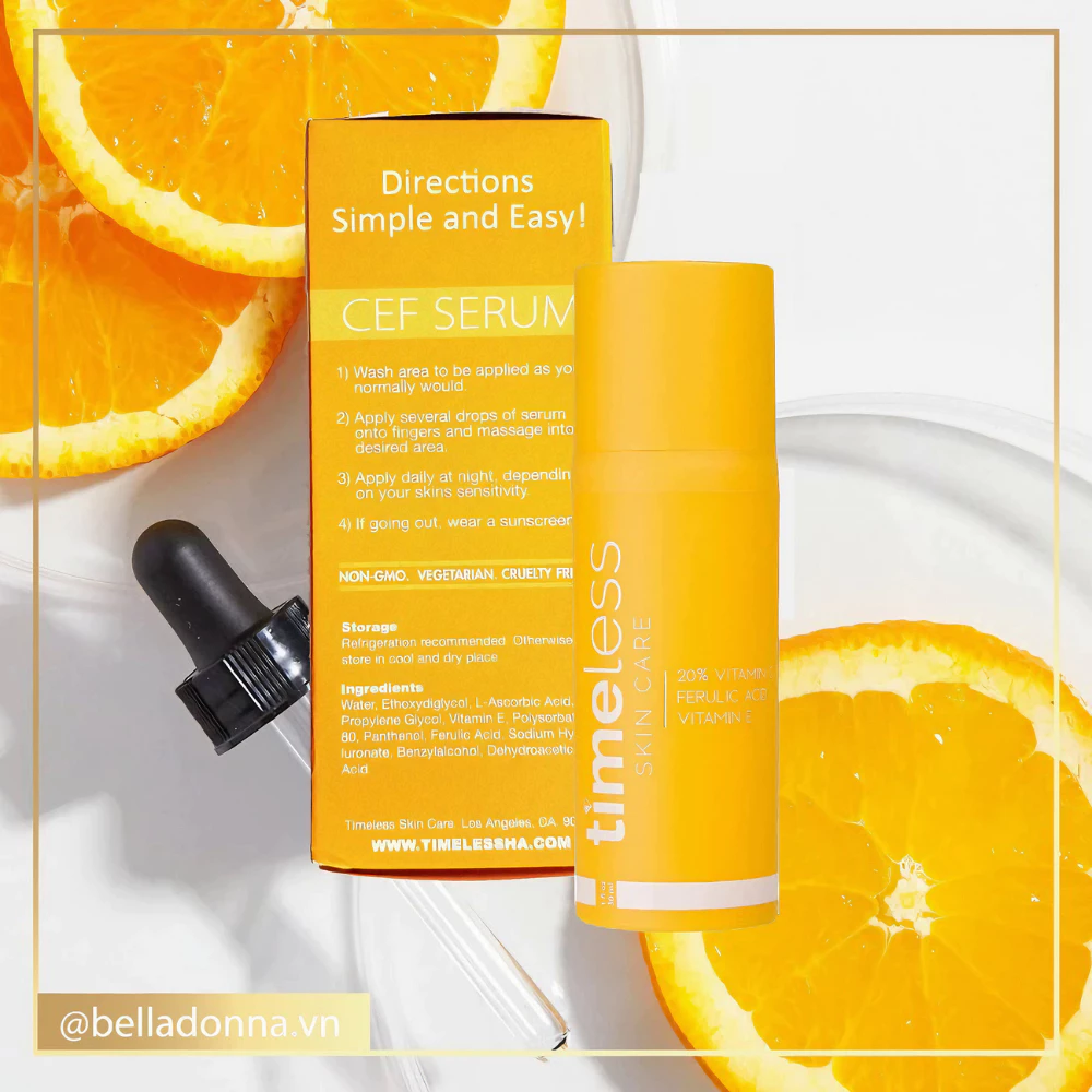 Serum Timeless 20% vitamin C sáng da, mờ vết thâm 30ml.