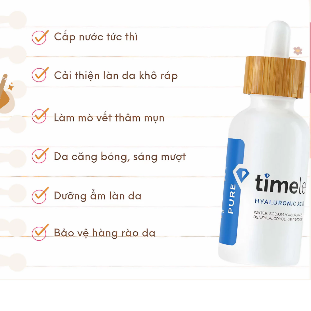 Serum Timeless Hyaluronic Acid cấp nước, dưỡng ẩm da 30ml/60ml.