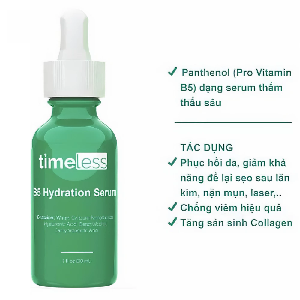 Serum Timeless Vitamin B5 làm dịu & phục hồi da 30ml