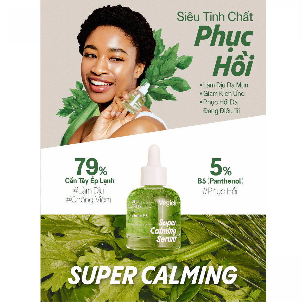 Serum Vegick Cần Tây làm dịu, hỗ trợ phục hồi da 30ml