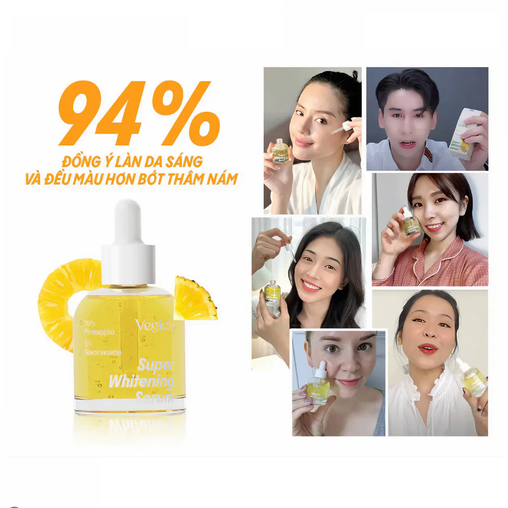 Serum Vegick chiết xuất Dứa dưỡng sáng da 30ml
