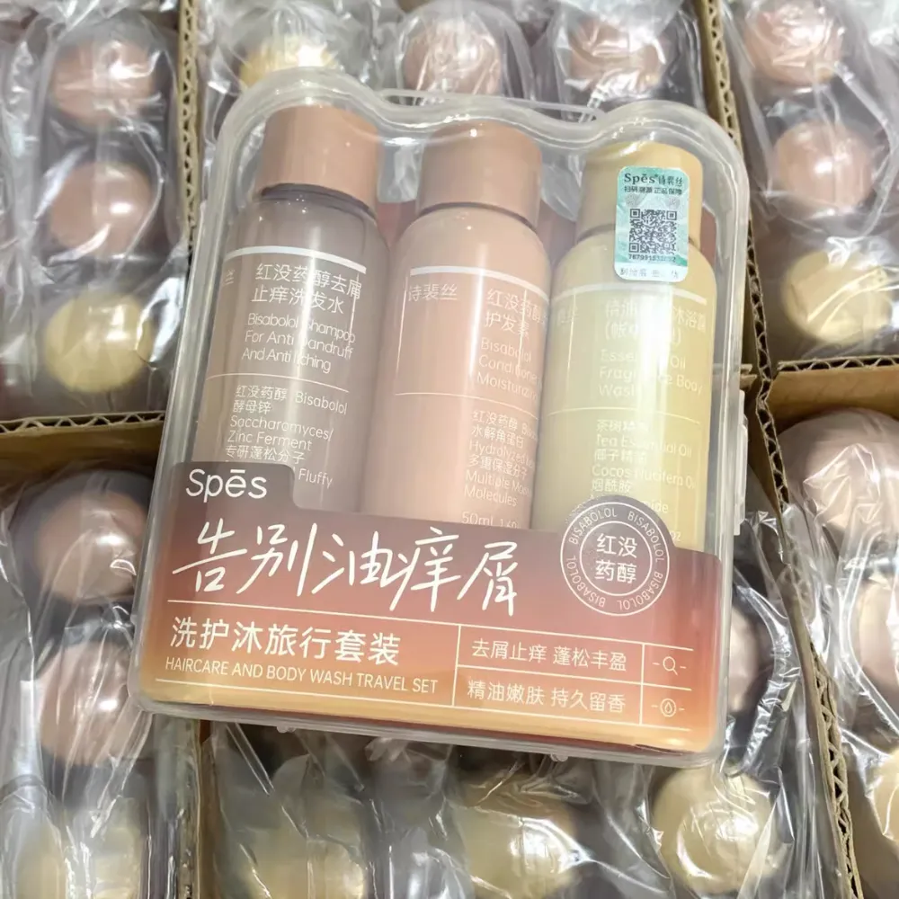 Set 3 sản phẩm gội xả sữa tắm Spes travel kit 50ml