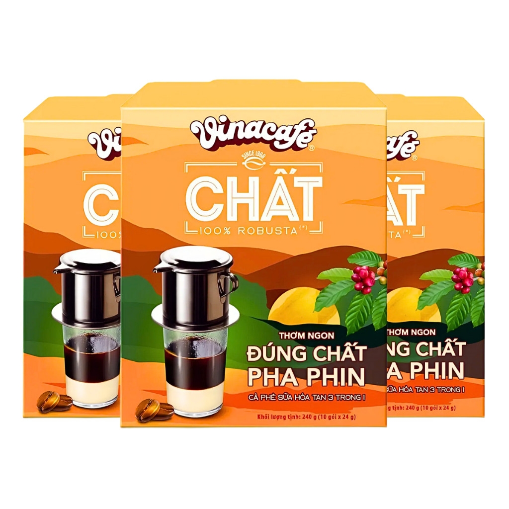 (1 hộp/combo 2/5 hộp) Cà phê hòa tan chất Vinacafe hộp 240g