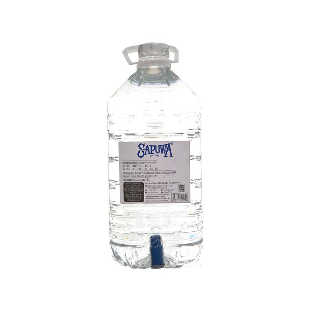 Nước uống Sapuwa 5 lít có vòi/không vòi
