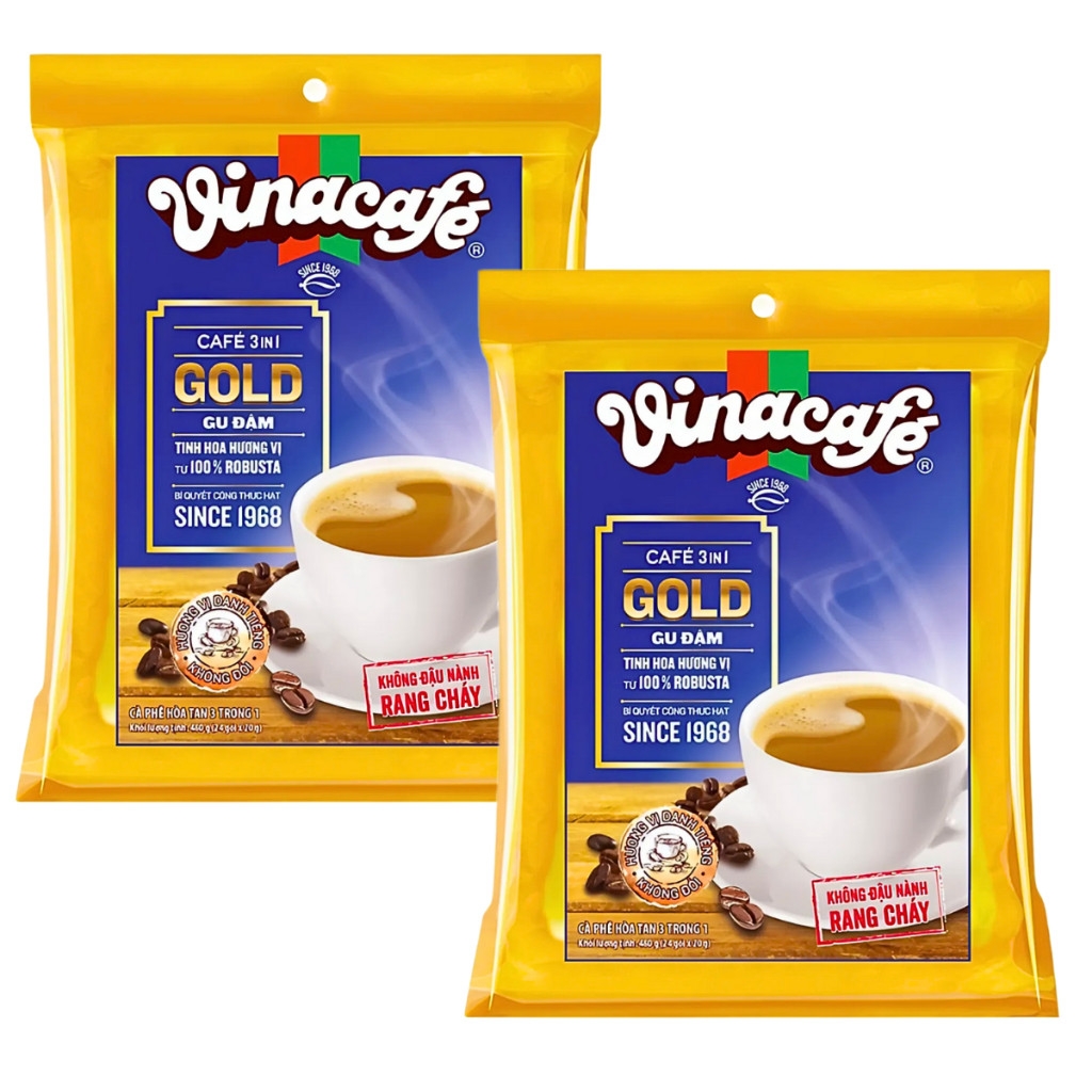 (1 gói/combo 2/5 gói) Cà phê hòa tan 3in1 Vinacafe Gold gu đậm 480g (20 gói x 24g)