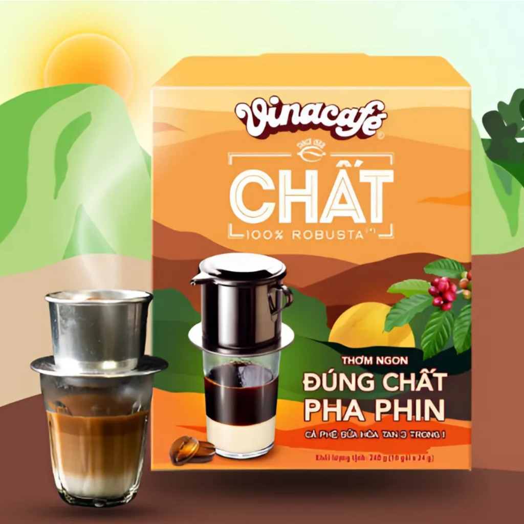 (1 hộp/combo 2/5 hộp) Cà phê hòa tan chất Vinacafe hộp 240g