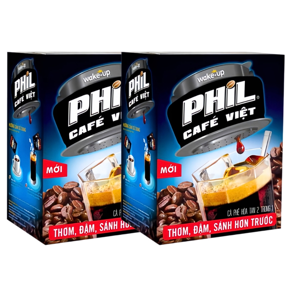 (1 hộp/combo 2/5 hộp) Cà phê hòa tan Phil café Việt 240g