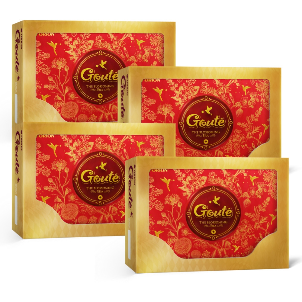 Bánh quy mè giòn Goute hộp thiếc 475.2g (12 gói)