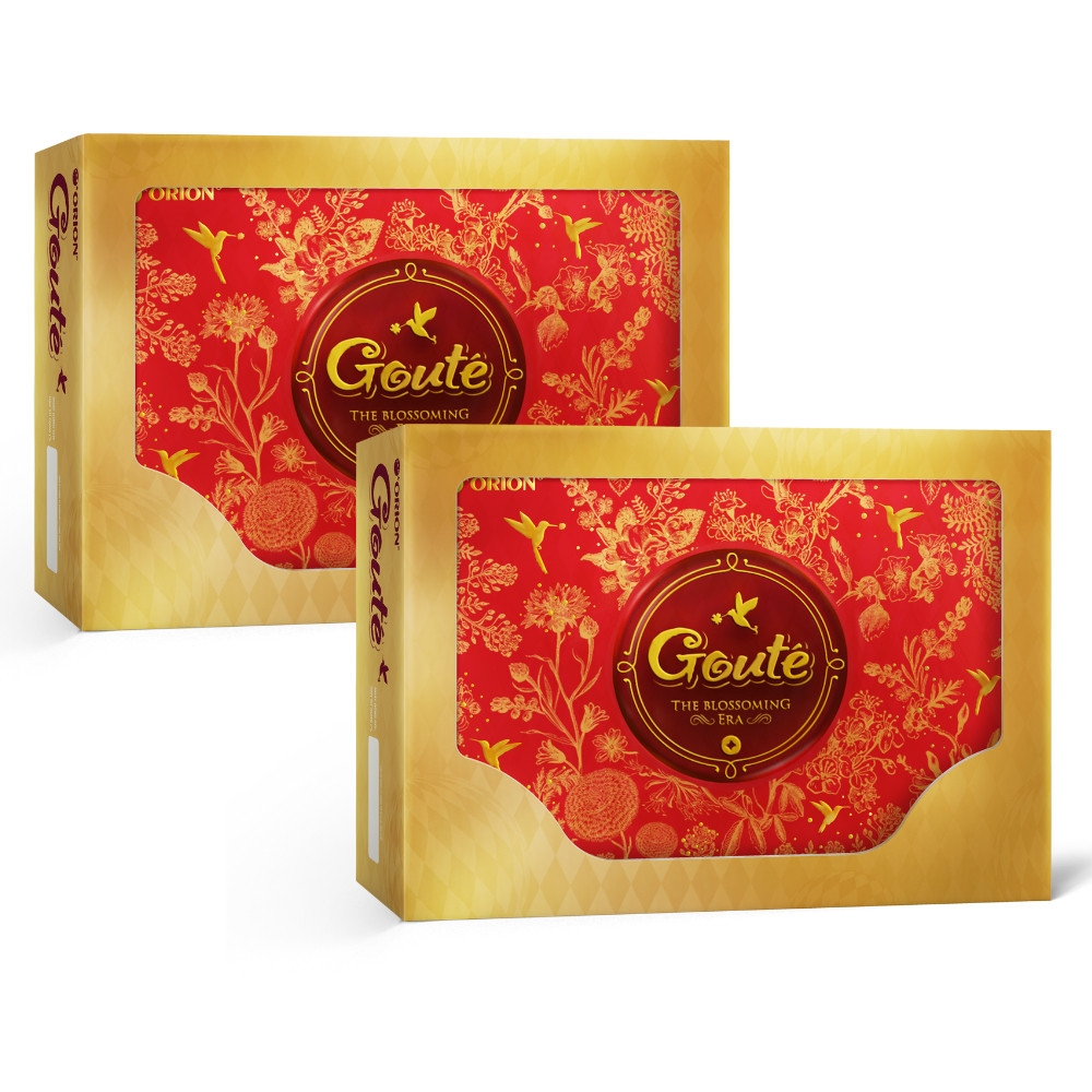 Bánh quy mè giòn Goute hộp thiếc 475.2g (12 gói)