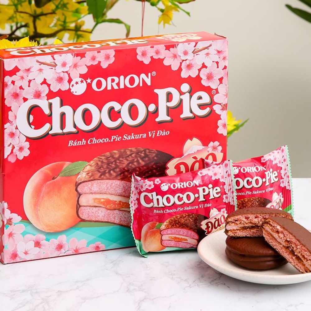 Bánh ChocoPie Sakura vị đào 12 gói 360g