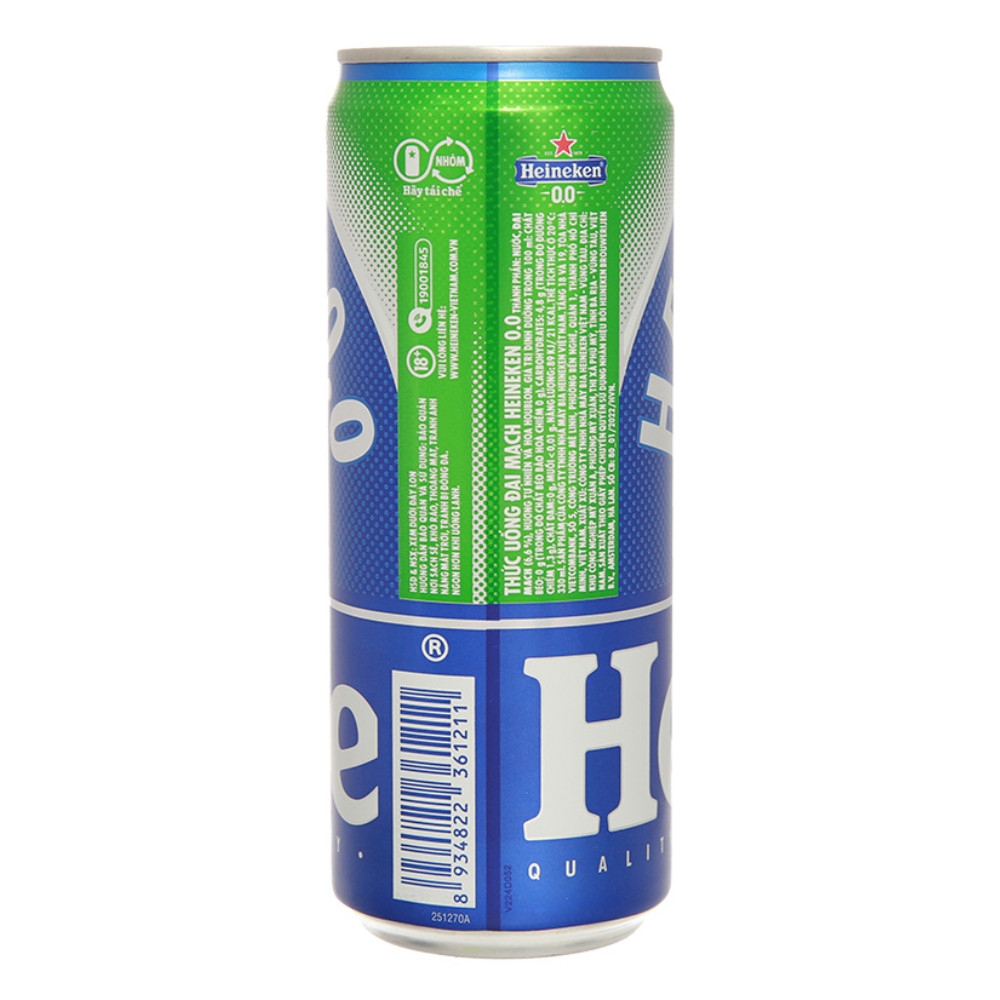 Thùng 24 lon bia Heineken Sleek/Silver/không cồn lon 250ml/330ml