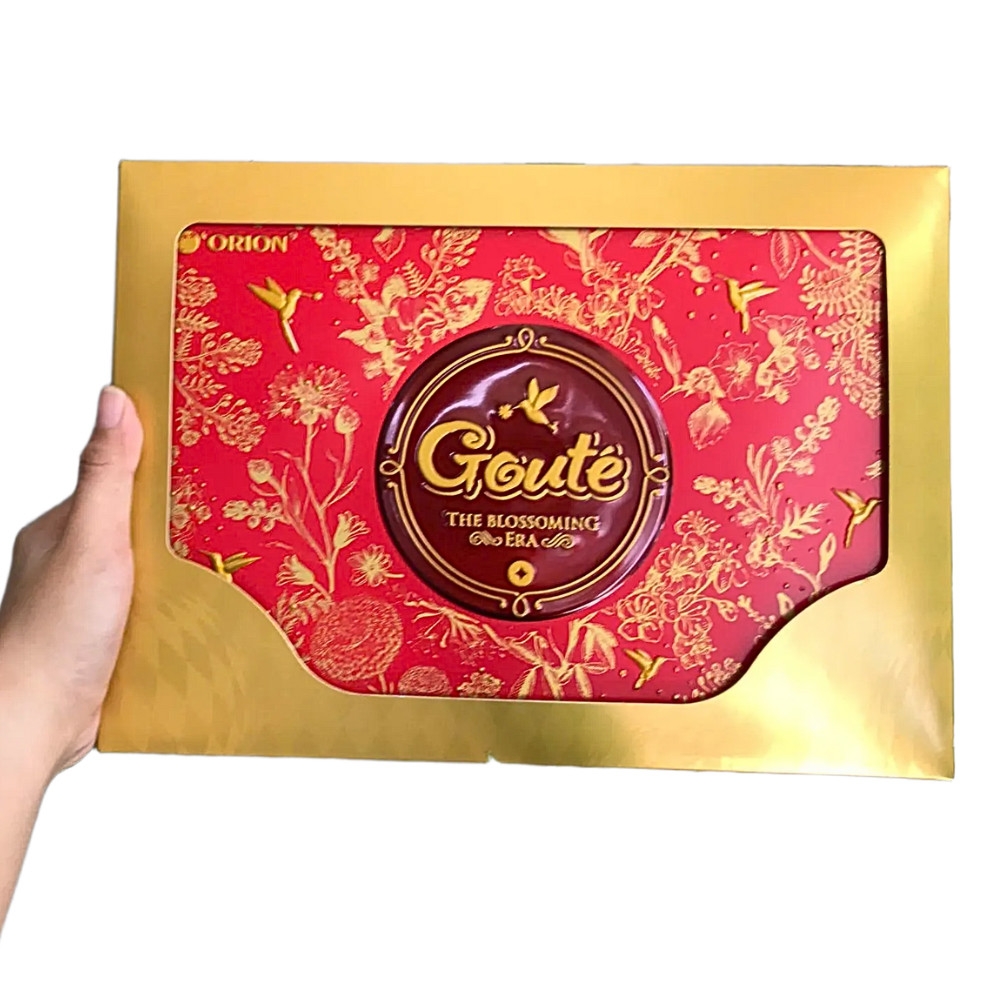 Bánh quy mè giòn Goute hộp thiếc 475.2g (12 gói)